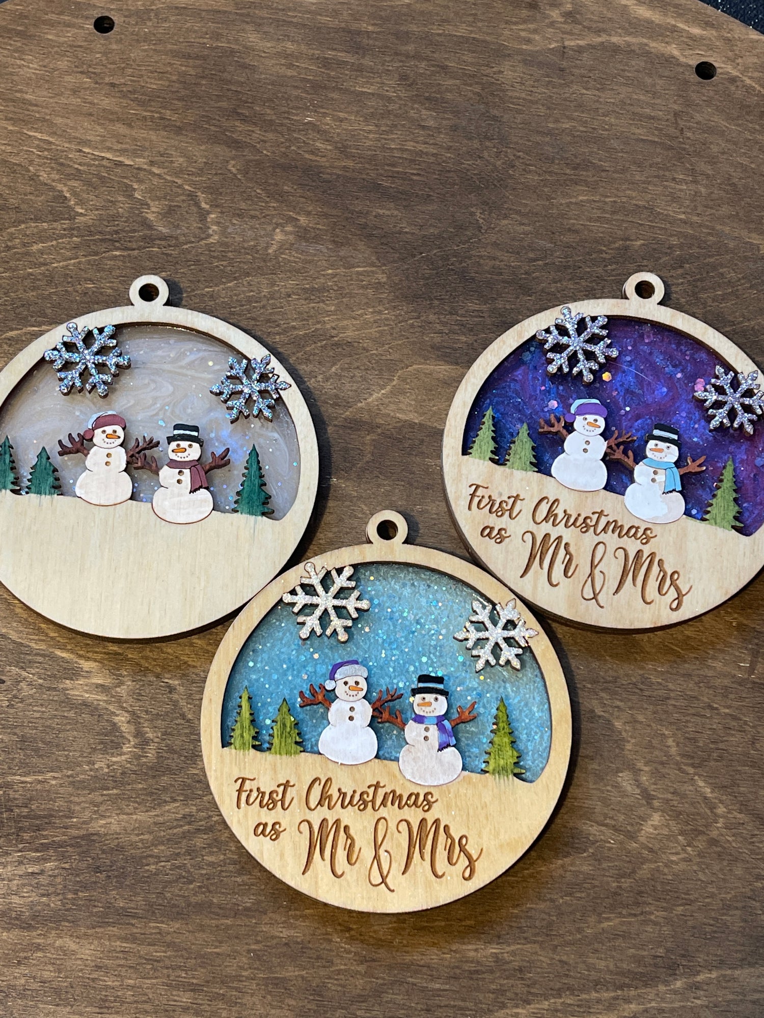 Unique Snowman Resin Ornaments