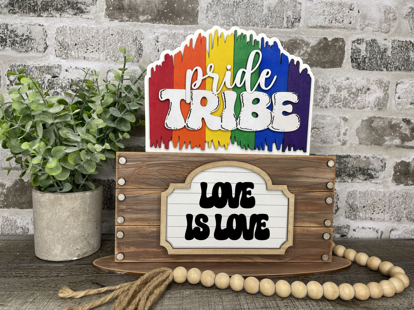 Pride Tribe Seasonal Insert for Interchangeable rounds or Crate - Ready to Paint