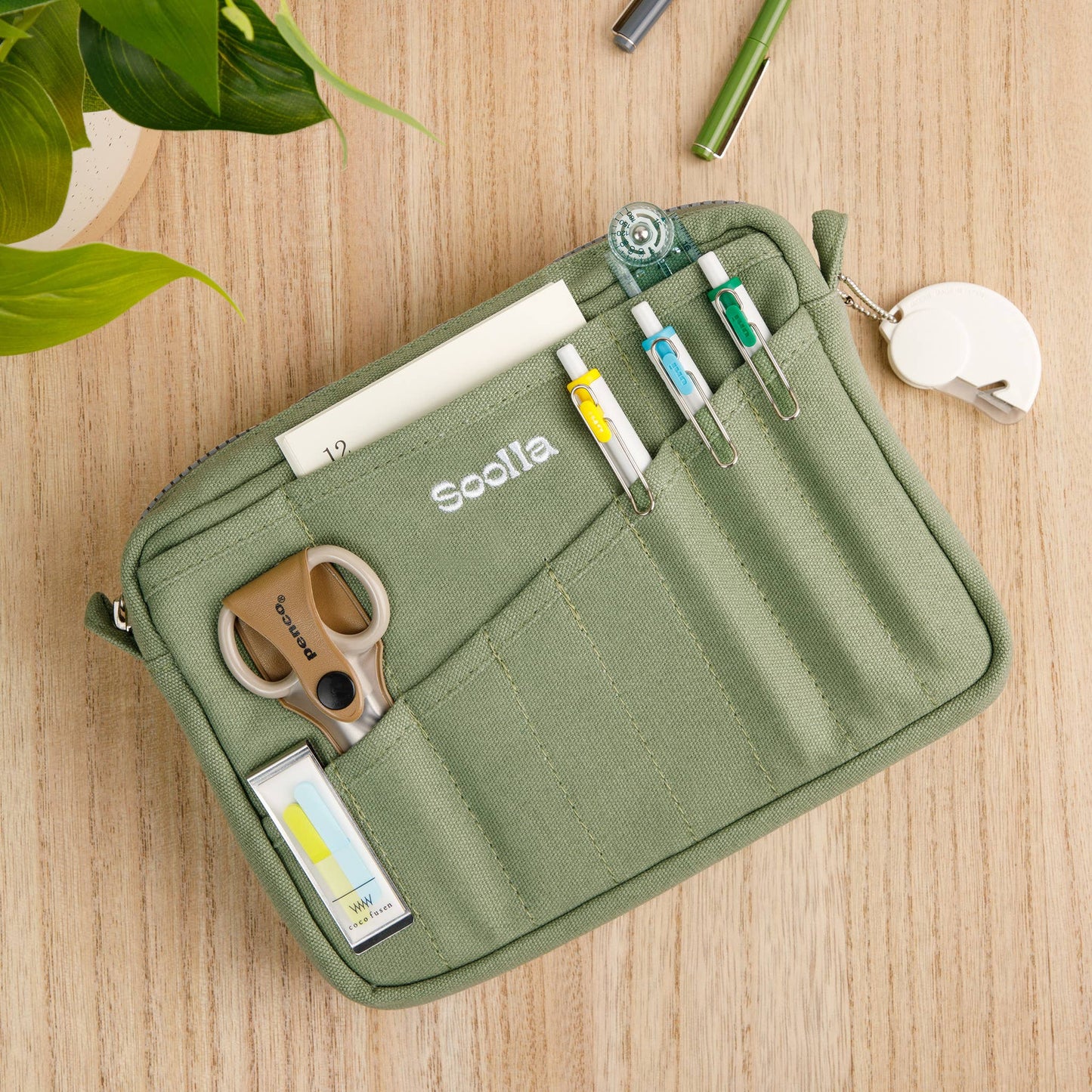 Soolla® Studio Pouch, Deep Forest Green (Stationery Pouch)