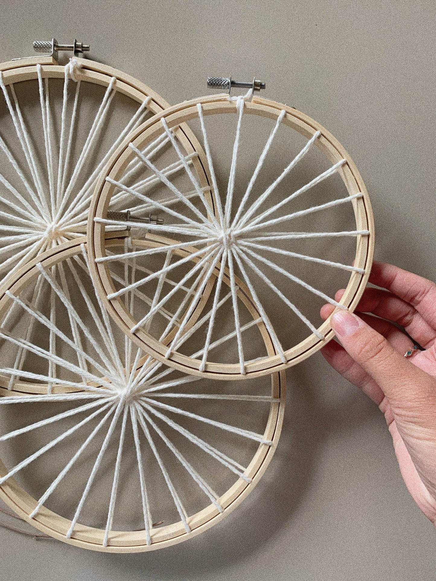 Set of Three Warped Hoops: 6”, 7”, 8”