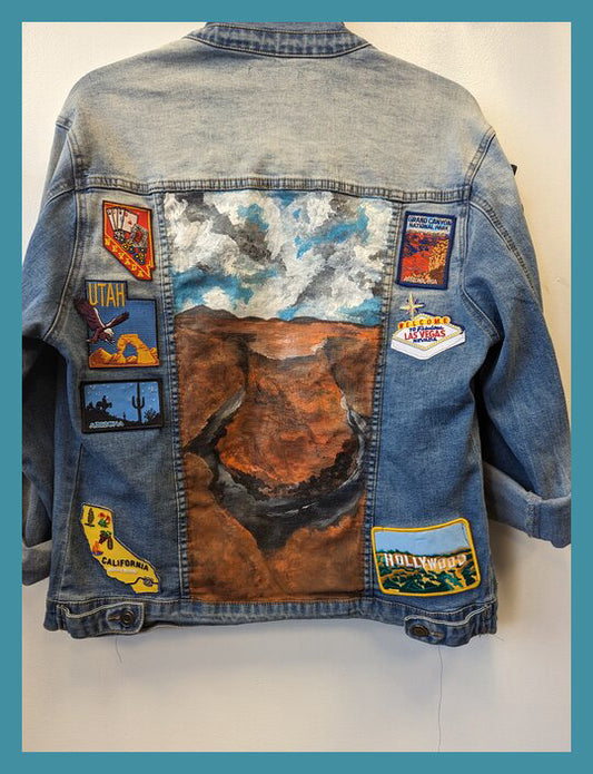Denim Jacket Painting - Owens Beach Theme