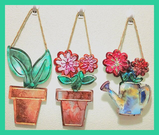 Spring Flowers Alcohol Ink Art