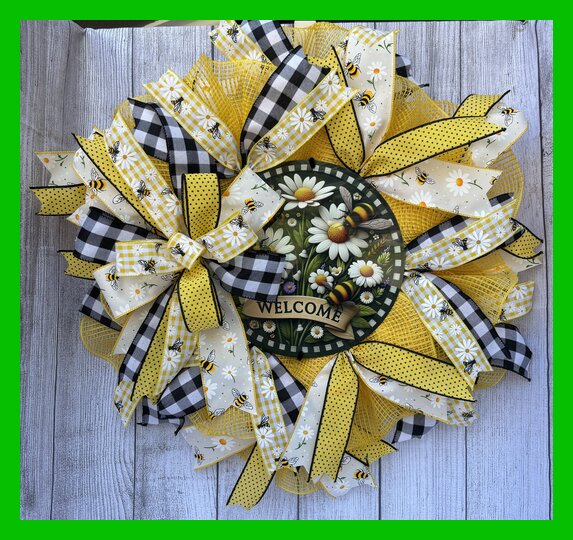Lady Bug/Bumble Bee Bow Wreath Class