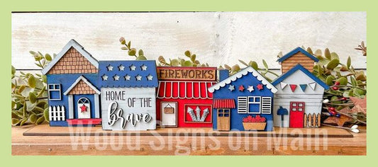 Americana Houses - Set of 5