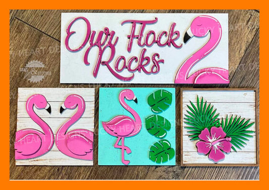 Summer Time Paint Class: Flamingo and Ice Cream Decor Tiles