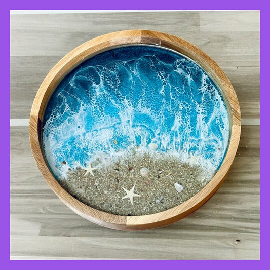 Resin Seascape Lazy Susans and Trays