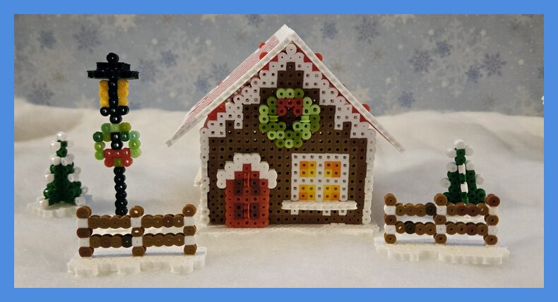 Perler Bead Christmas Village [Part 1] - Gingerbead House