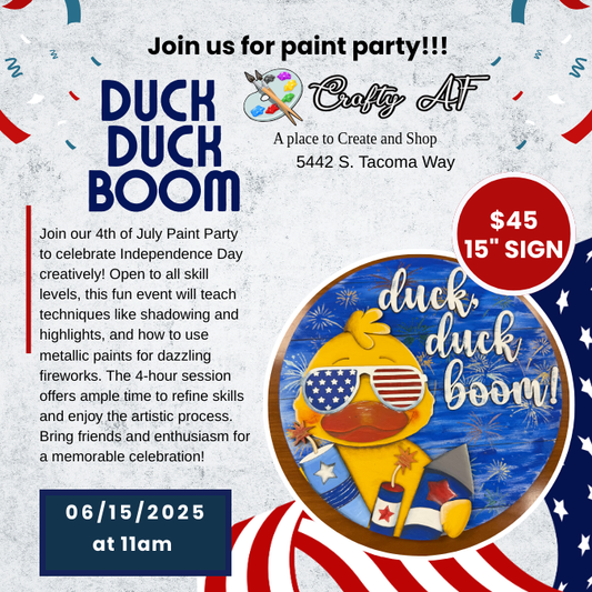 Duck Duck Boom Door Hanger Sign