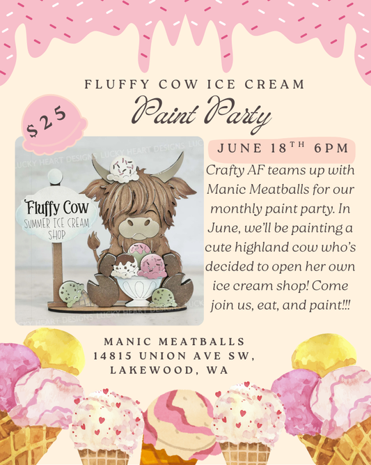 Fluffy Cow Ice Cream Paint Party