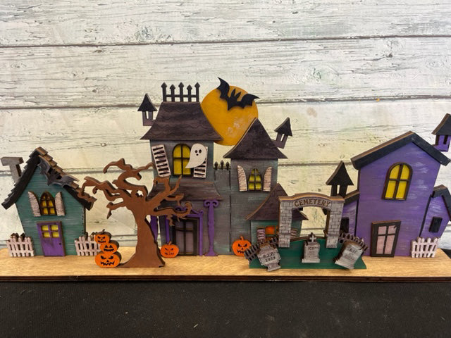 Set of 5 House - Halloween Village