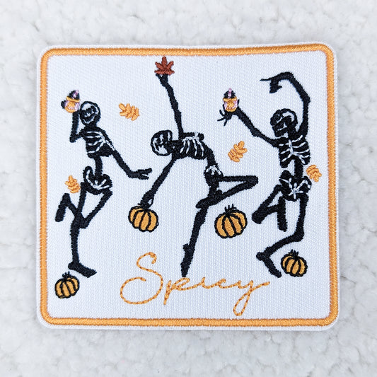 Spicy Dancing Skeletons Embroidered HAT/POCKET Patch