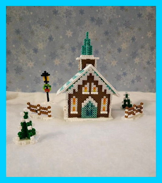 Perler Bead Christmas Village [Part 3] - Gingerbread Church