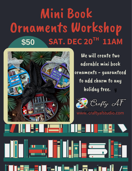 Mini Bookshelf Ornaments