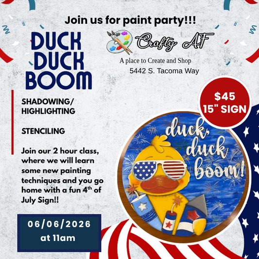 Duck Duck Boom Door Hanger Sign