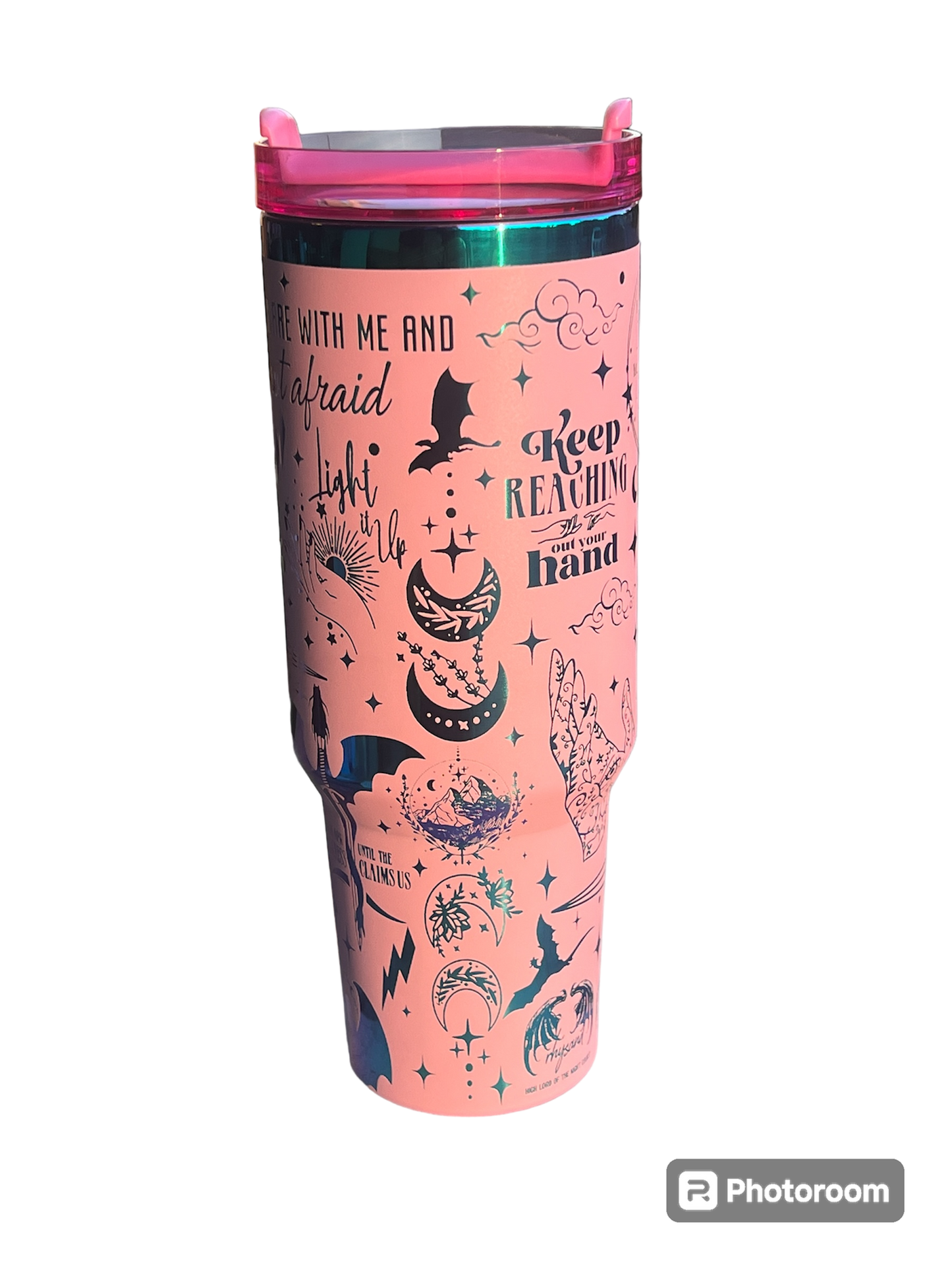 Curse Free SJMverse  MaasVerse Fae World ACOTAR - laser engraved rainbow 40oz tumbler