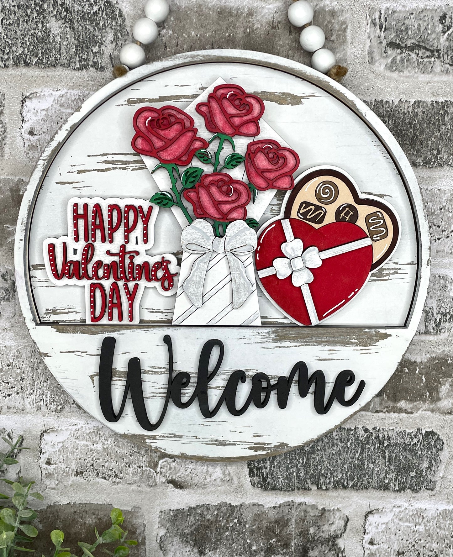 Happy Valentines Day Insert for Interchangeable rounds or Crate