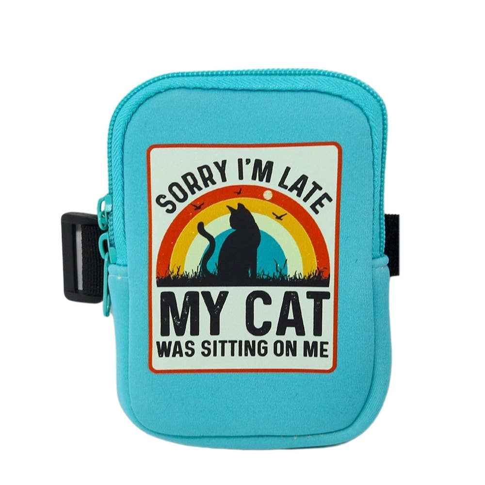 Cat Lover Tumbler Bag | Sorry I'm Late Cat Was Sitting On Me