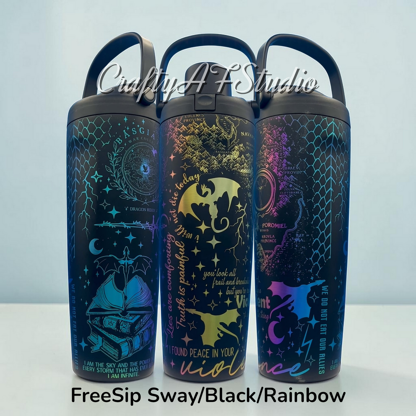 30oz Fourth Wing Fantasy laser engraved tumbler V2 - Basgiath College - Dragon Rider - Romantasy