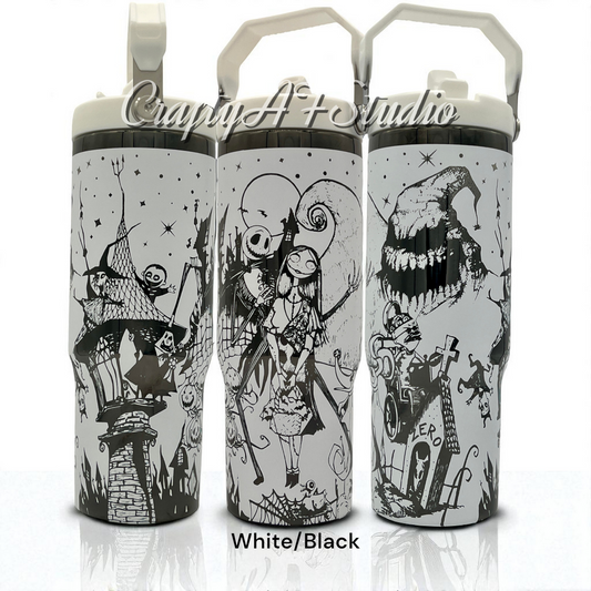 30oz NBC Jack Sally and Friends Laser engraved tumbler