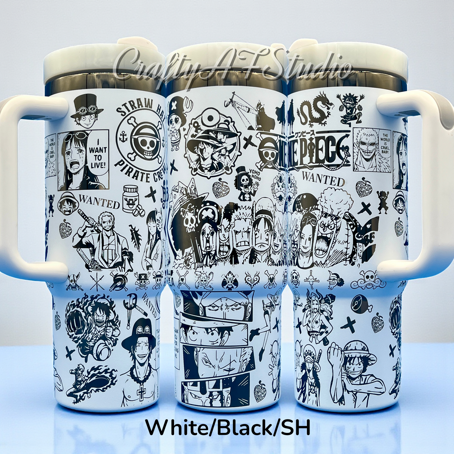 Straw Hat Pirates Anime Manga series Laser Engraved Tumbler 30oz