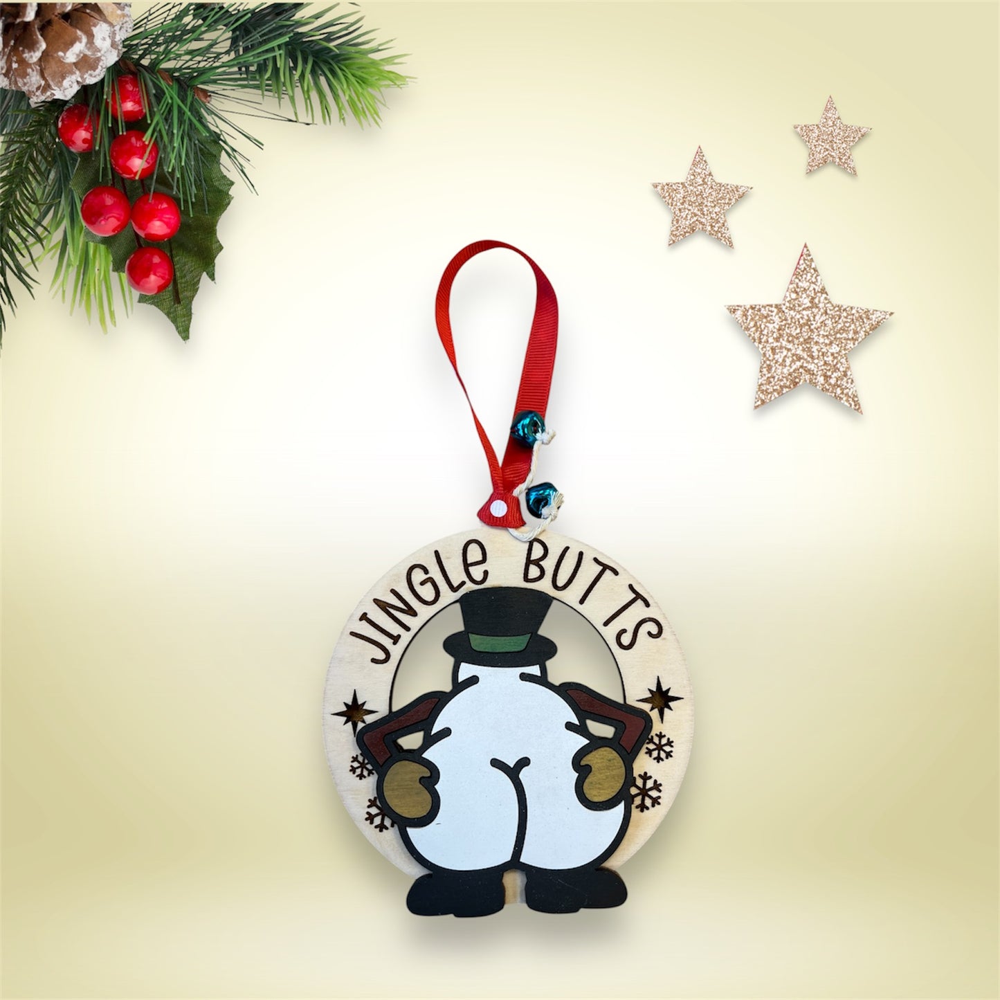 Jingle Butts - Snowman Ornament