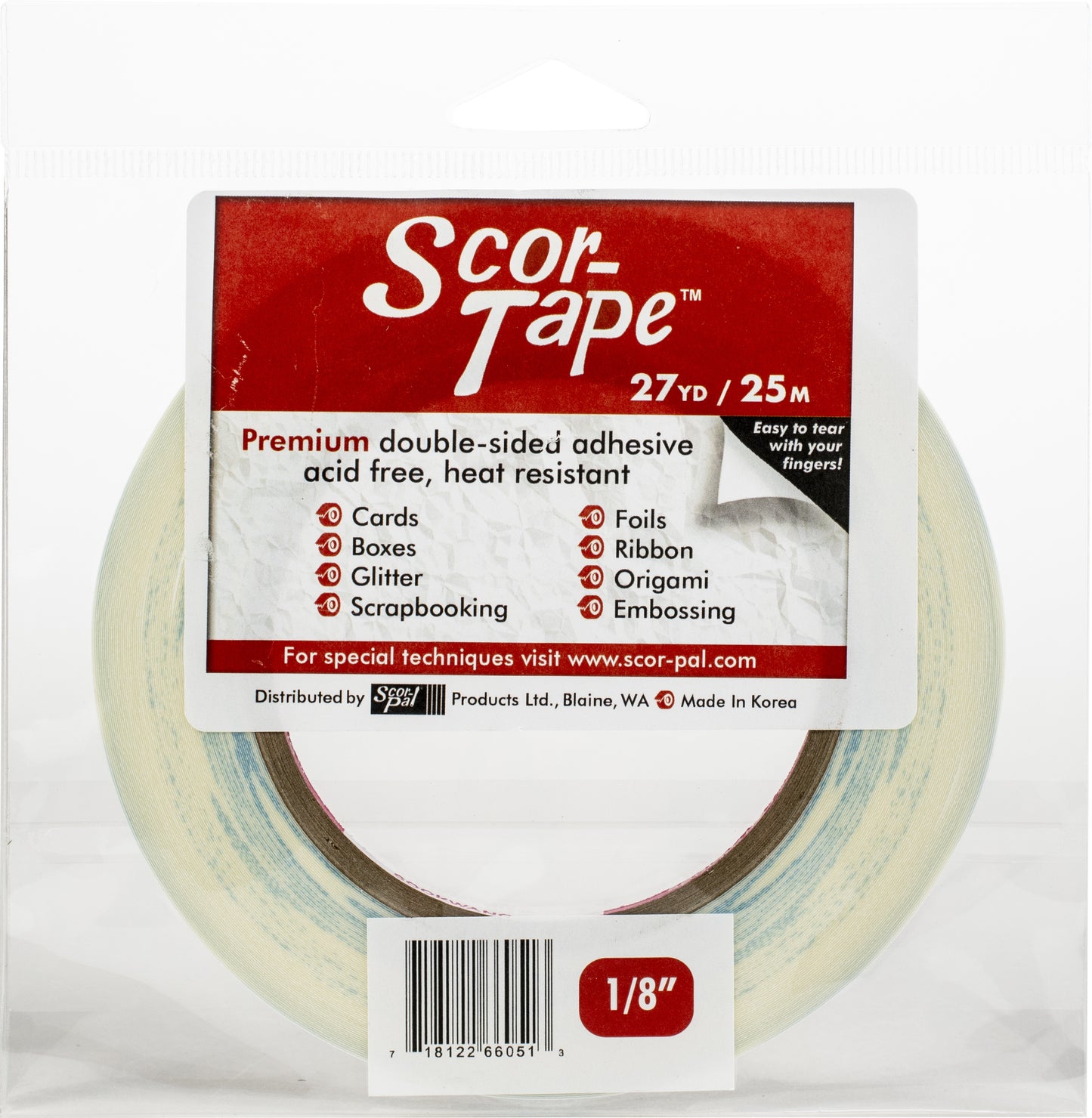 Scor-Tape 1/8"X27YDS