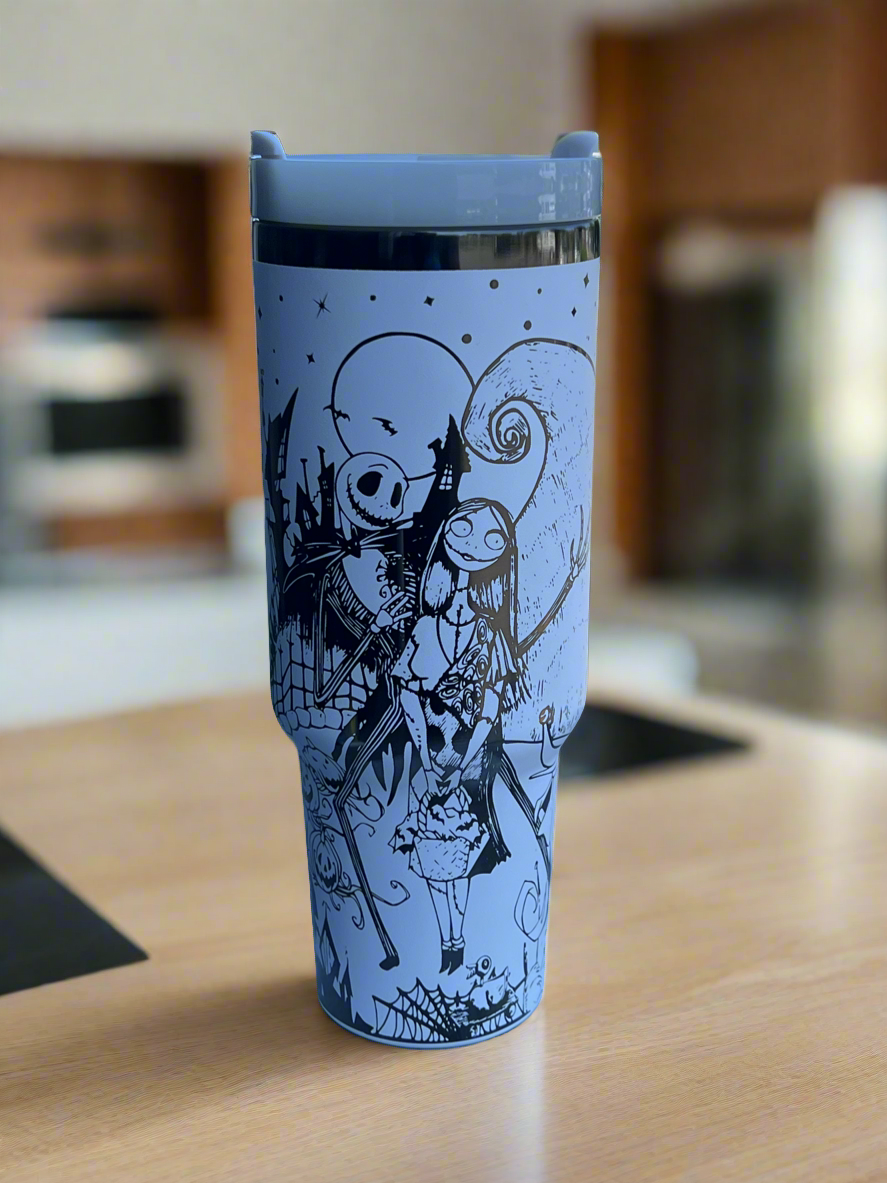 Jack, Sally, and Friends nightmare x-mas tumbler 40oz