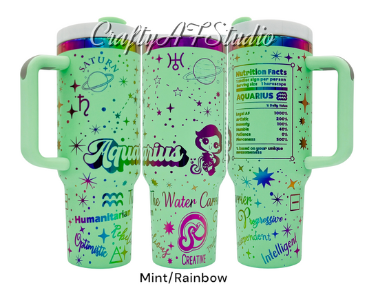 Aquarius Zodiac Astrological signs series SVG for 40oz tumbler - Digital File Svg - The Water Carrier