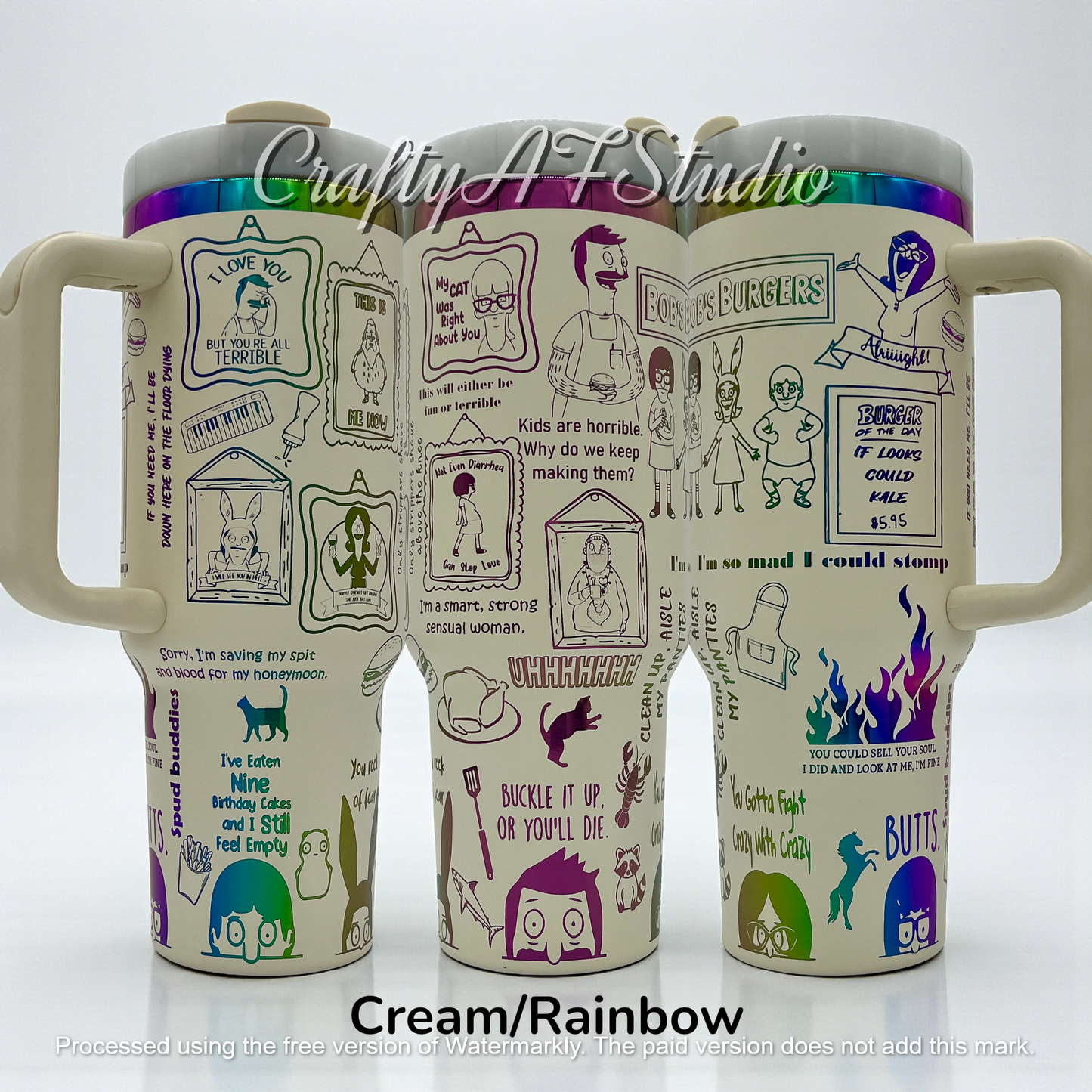 40oz Bob's Burgers Themed Laser engraved tumbler