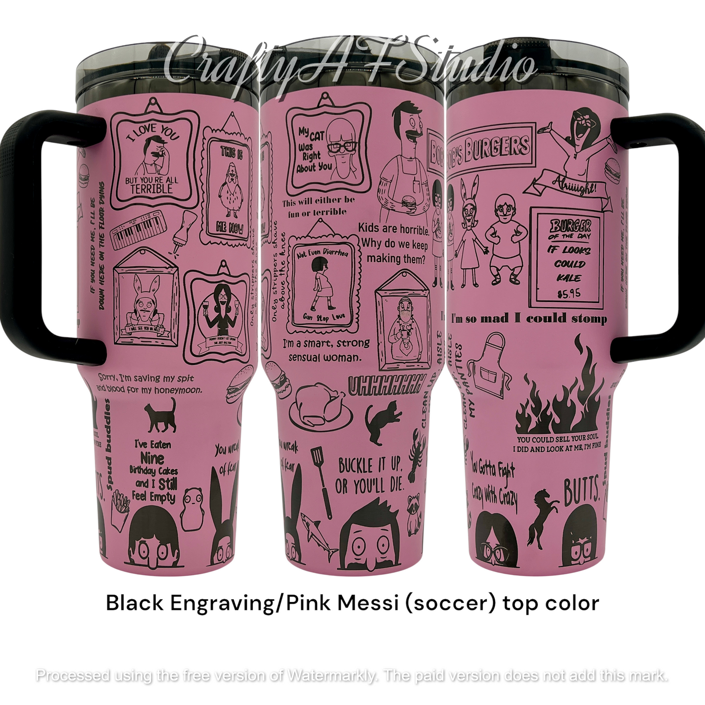 40oz Bob's Burgers Themed Laser engraved tumbler