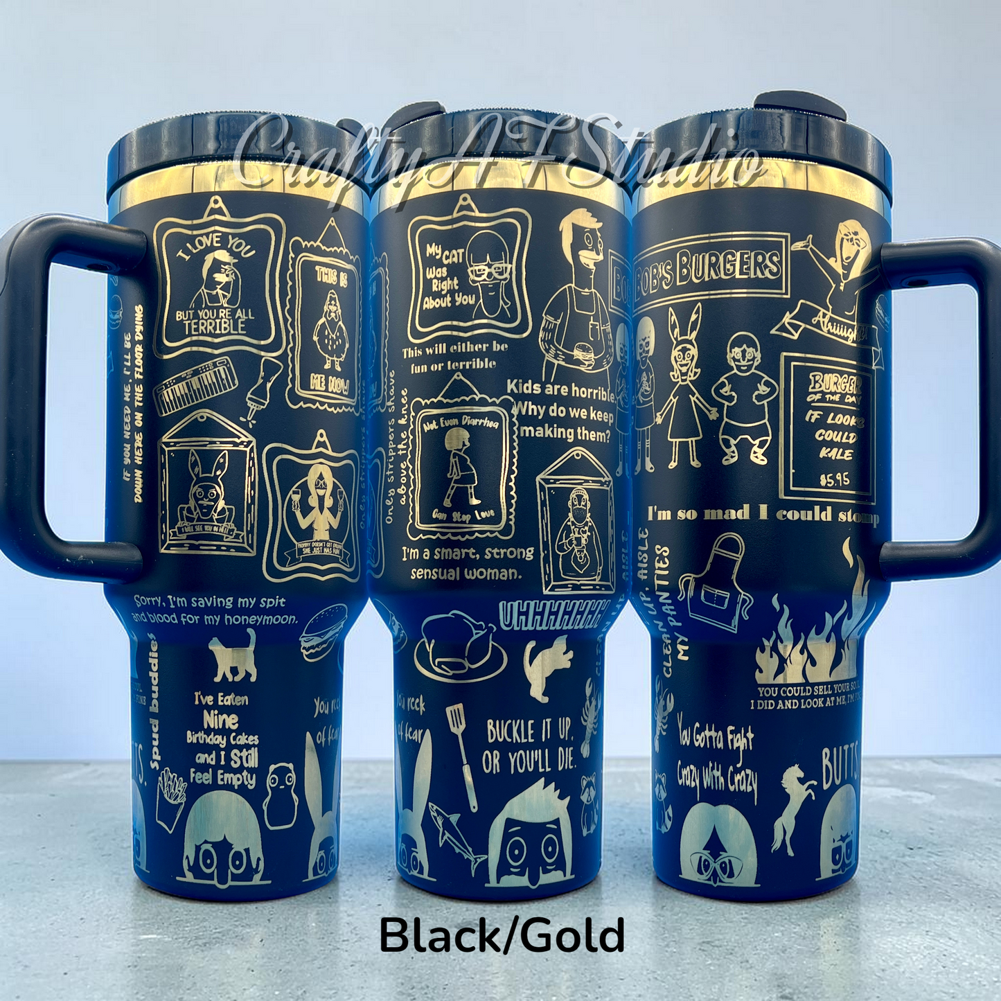 40oz Bob's Burgers Themed Laser engraved tumbler