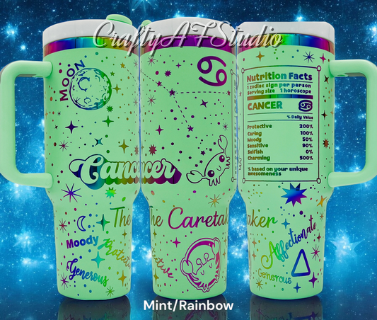 Cancer Zodiac Astrological signs series SVG for 40oz tumbler - Digital File Svg - The Caretaker