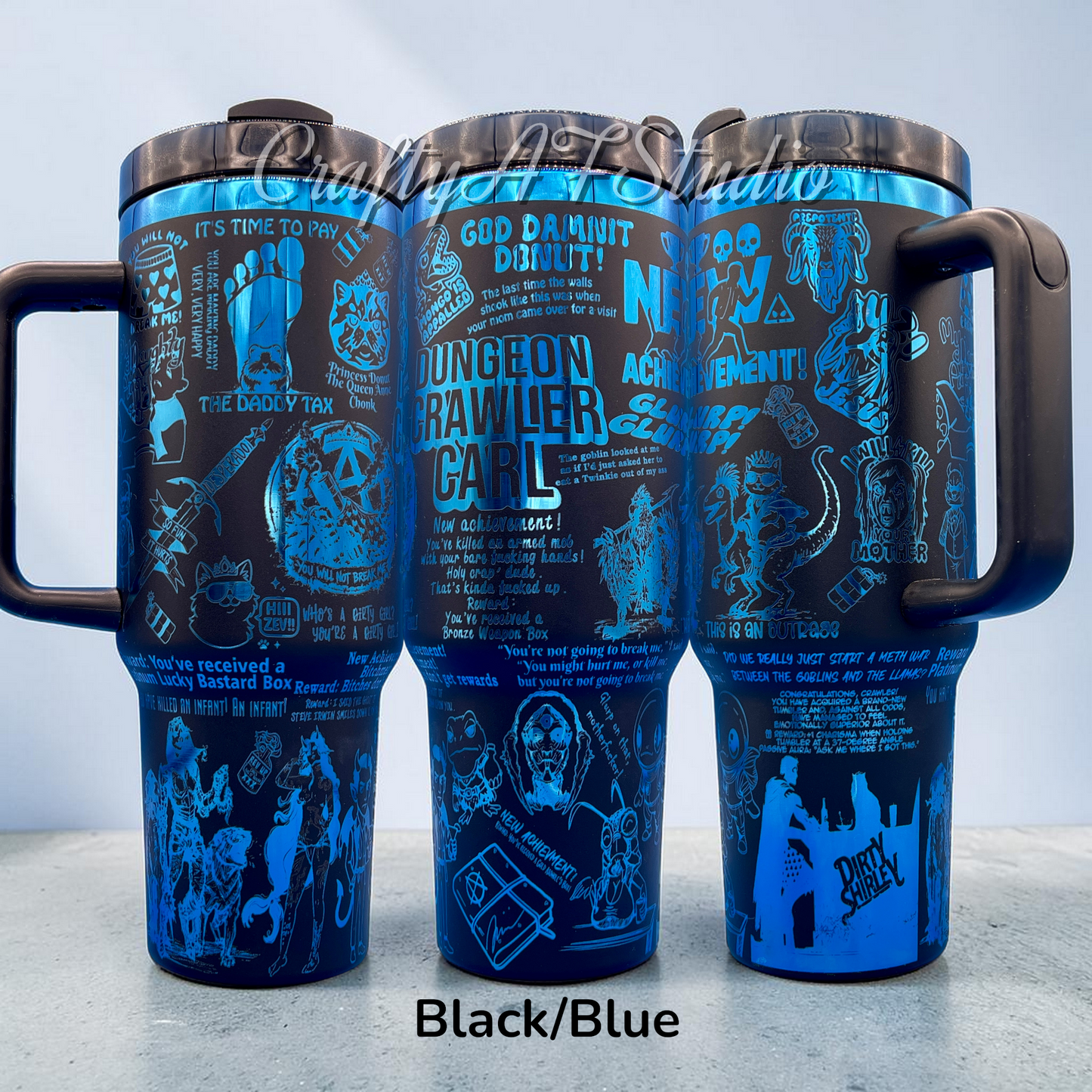 40oz Dungeon Crawler Carl Book Series Themed Laser Engraved Tumbler