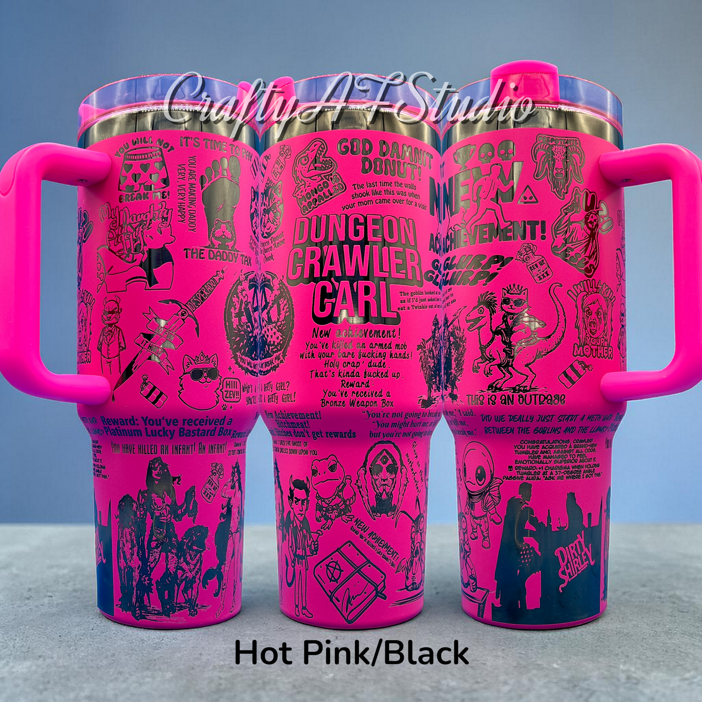 40oz Dungeon Crawler Carl Book Series Themed Laser Engraved Tumbler