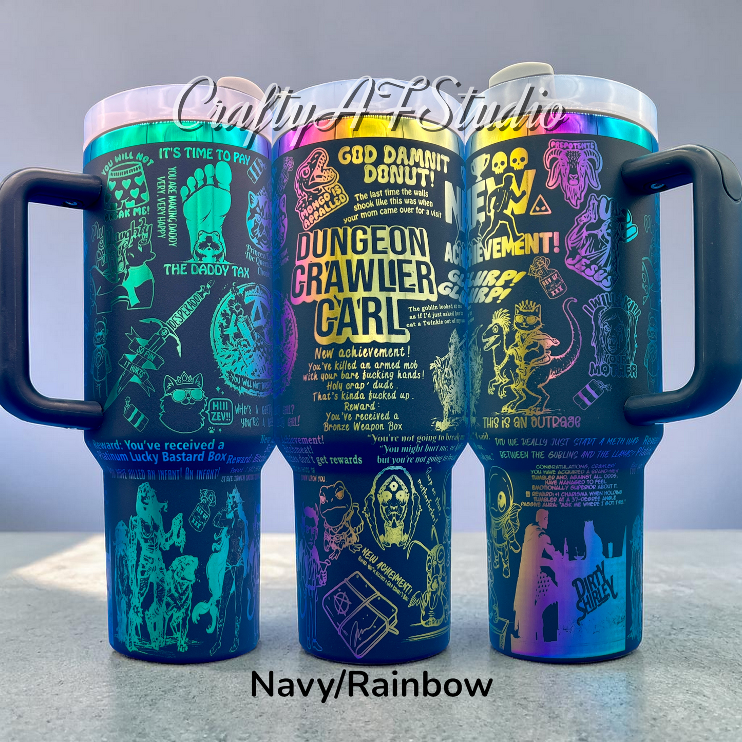 40oz Dungeon Crawler Carl Book Series Themed Laser Engraved Tumbler