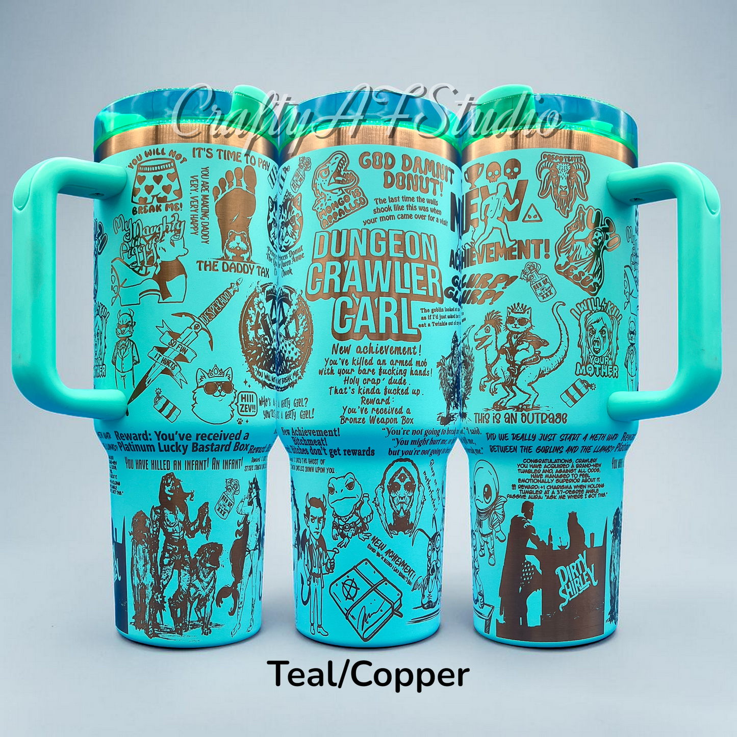 40oz Dungeon Crawler Carl Book Series Themed Laser Engraved Tumbler