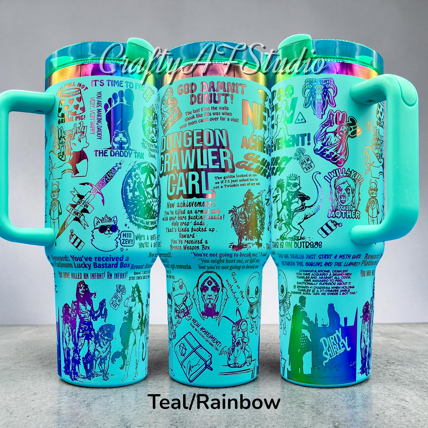 40oz Dungeon Crawler Carl Book Series Themed Laser Engraved Tumbler