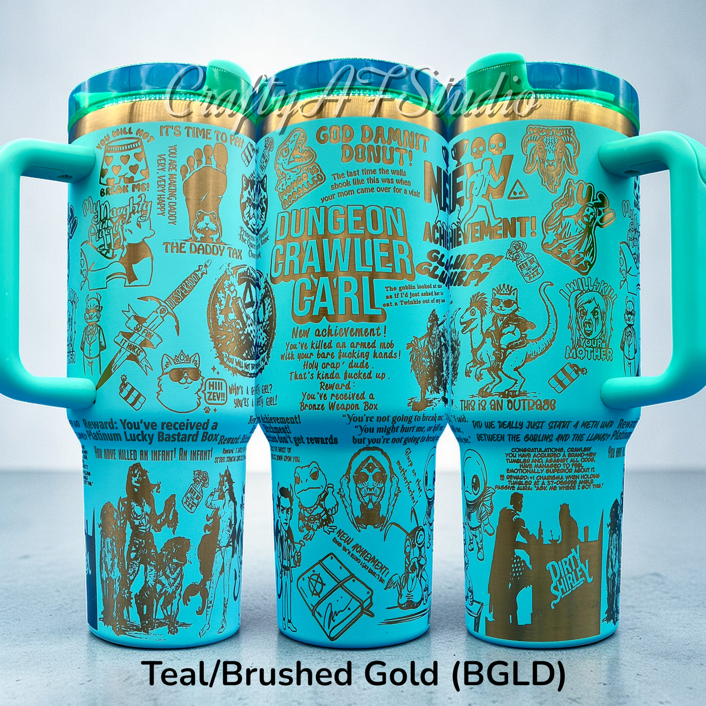 40oz Dungeon Crawler Carl Book Series Themed Laser Engraved Tumbler