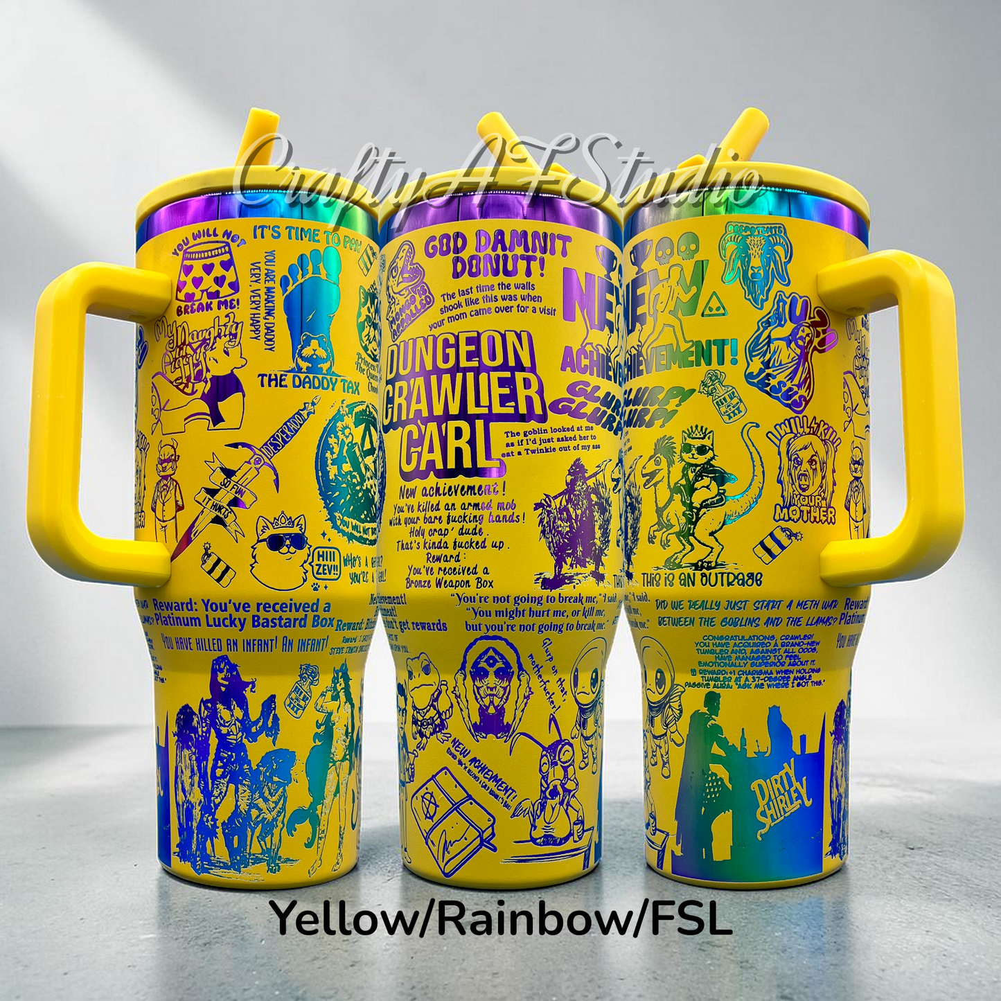 40oz Dungeon Crawler Carl Book Series Themed Laser Engraved Tumbler