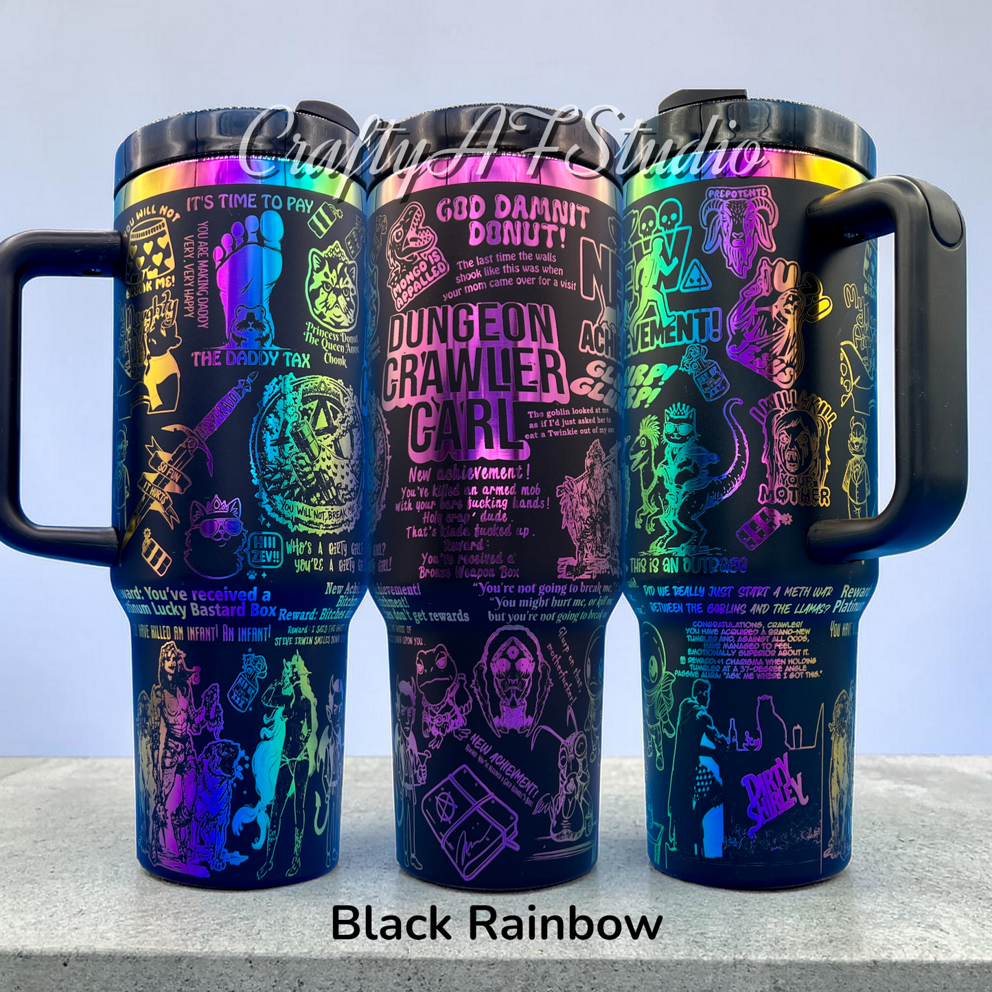 40oz Dungeon Crawler Carl Book Series Themed Laser Engraved Tumbler