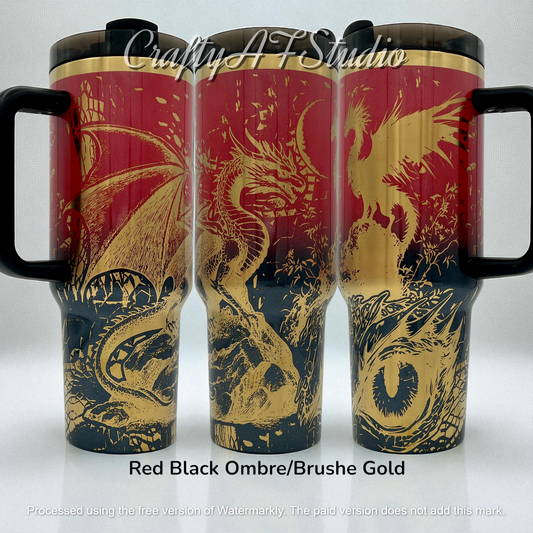 40oz Fantasy Dragons Laser Engraved Tumbler
