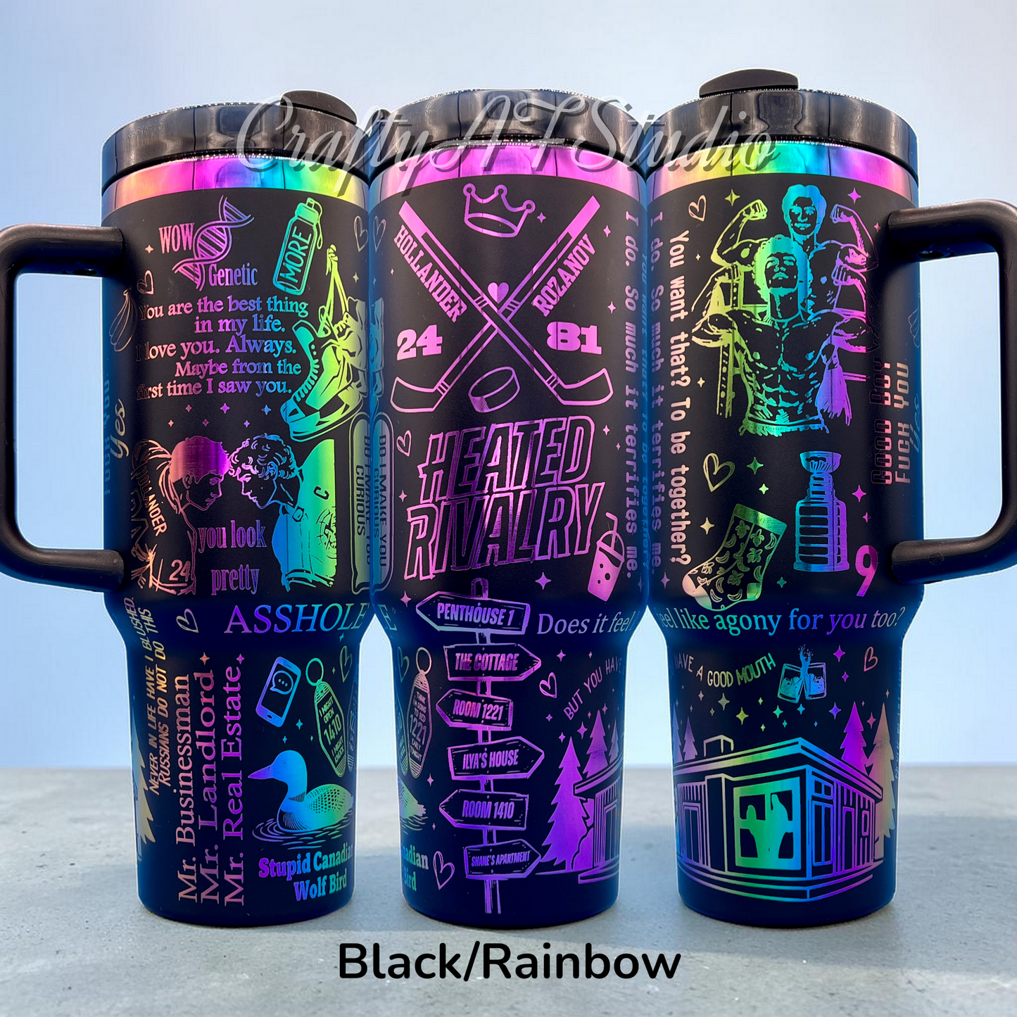 40oz Heated Rivalry Hockey Book Themed Tumbler