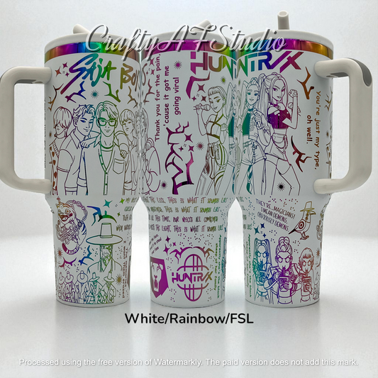 40oz KPop Demon Hunters Digital File for laser engraving | Huntrix | Saja Boys | k pop | SVG