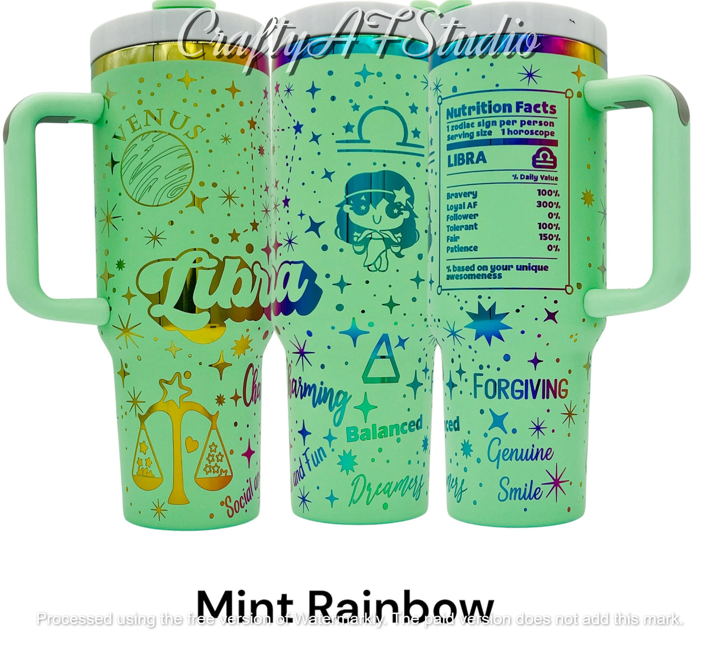 40oz Libra Zodiac Astrological signs series laser engraved tumbler
