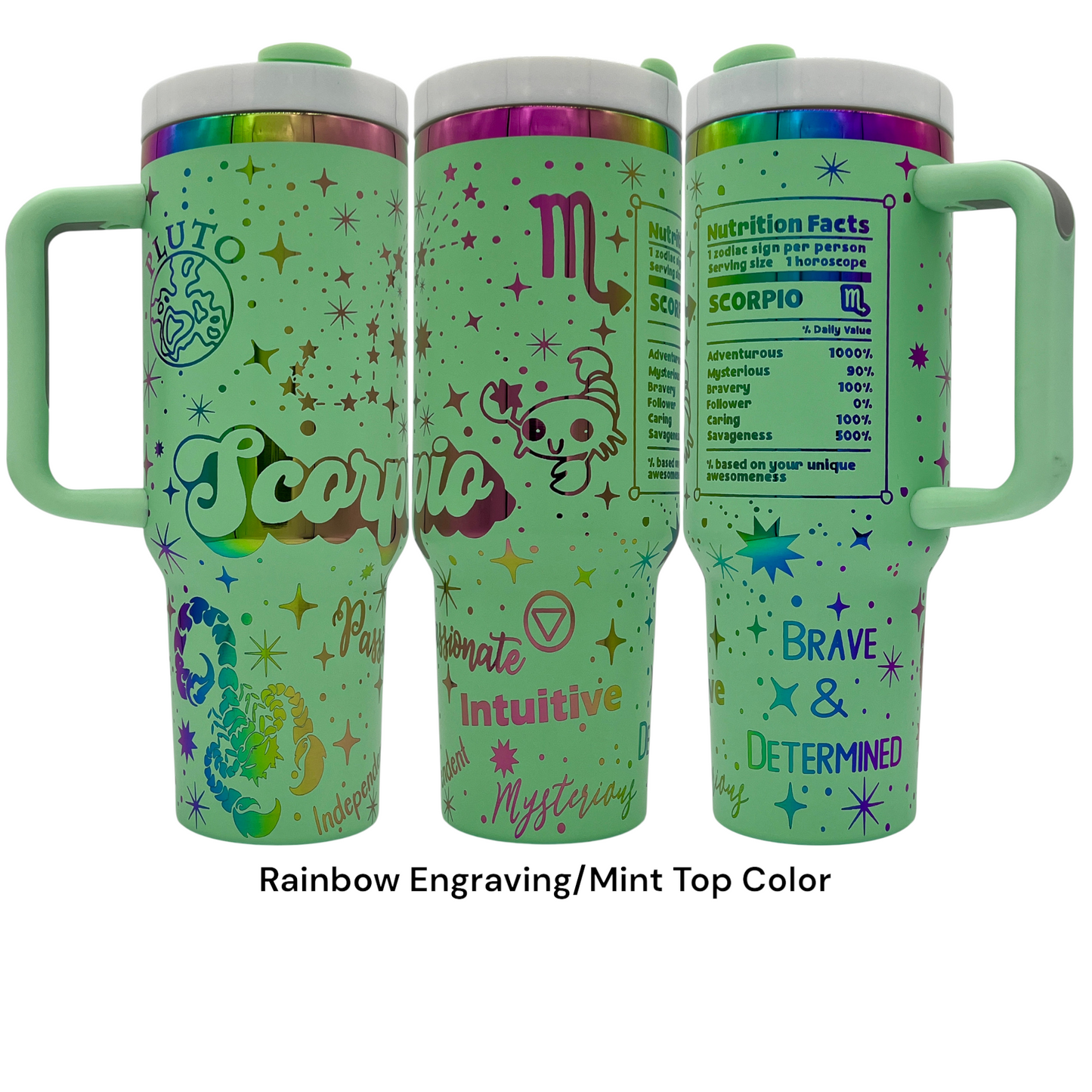 40oz Scorpio Zodiac Astrological signs series laser engraved tumbler
