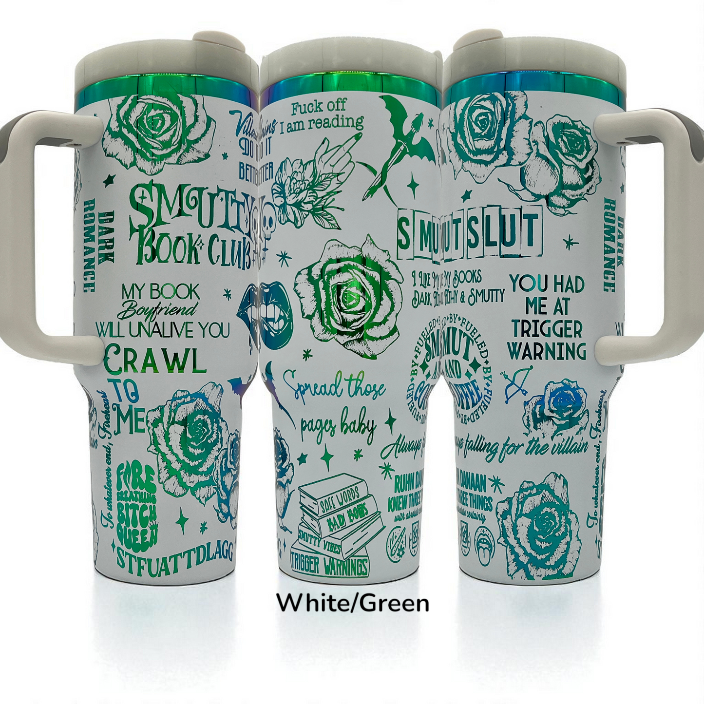 Smutty Book Reader Club 40oz tumbler Smut Slut Trigger Warning romantasy