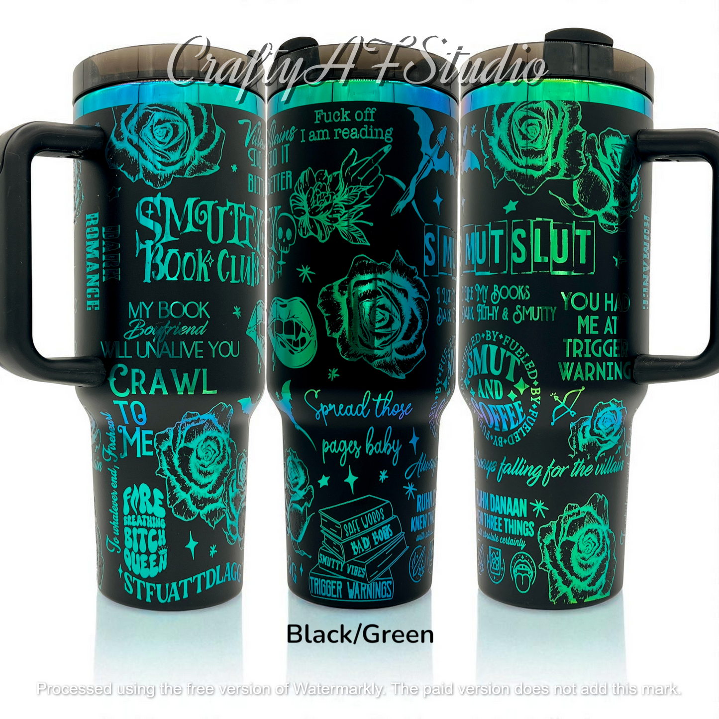 Smutty Book Reader Club 40oz tumbler Smut Slut Trigger Warning romantasy
