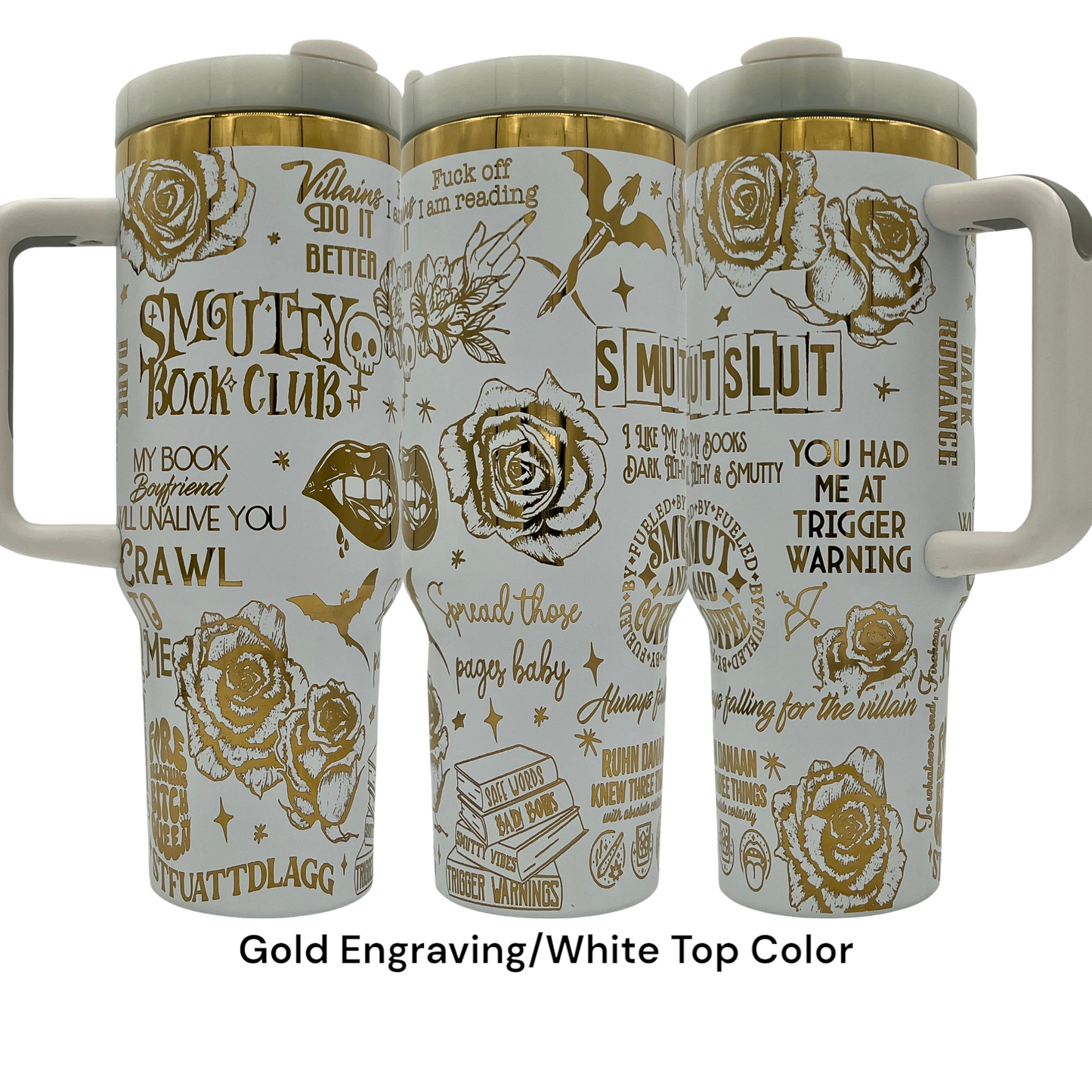 Smutty Book Reader Club 40oz tumbler Smut Slut Trigger Warning romantasy