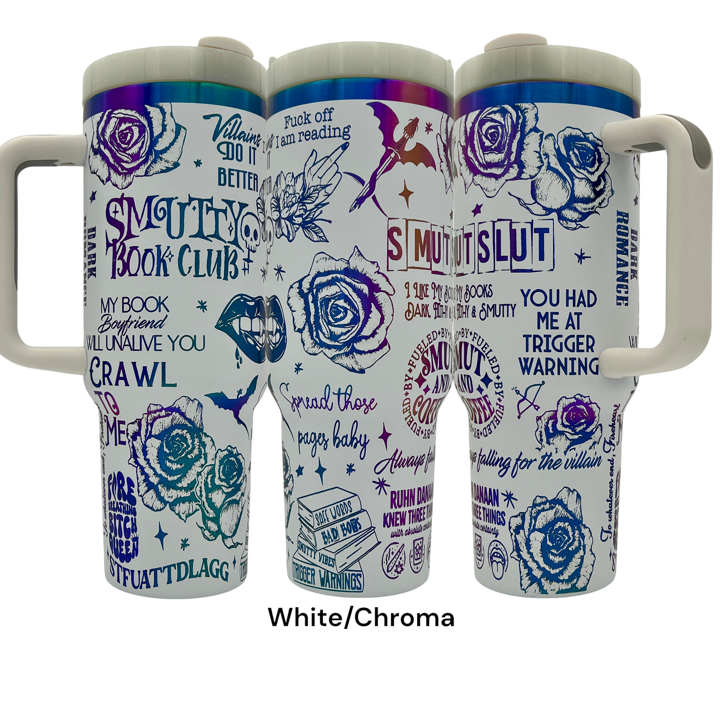 Smutty Book Reader Club 40oz tumbler Smut Slut Trigger Warning romantasy