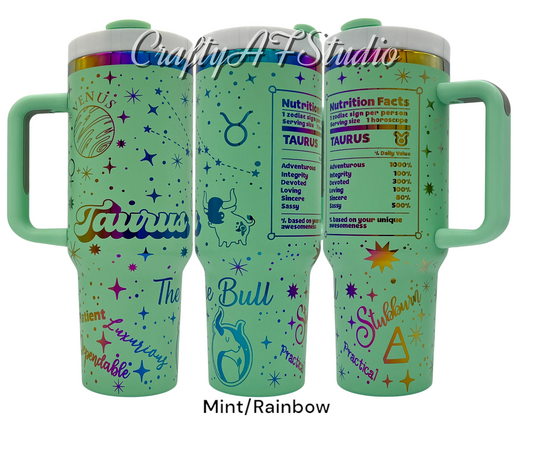Taurus Zodiac Astrological signs series SVG for 40oz tumbler - Digital File Svg - The Bull